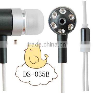 diamond metal earphone with CE/ROHS