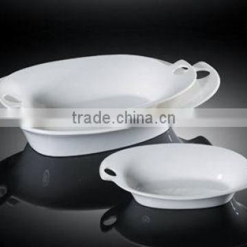 H6655 chaozhou factory oem white porcelain professional handle plate