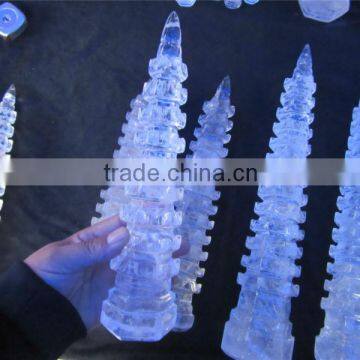 2015 factory direct natural rock clear quartz crystal tower for souvenirs