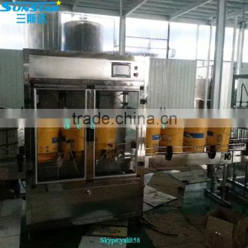 Automatic linear type oil spray paint can filling machine for olive cooking sunflower oil in bottle barrel or jar can