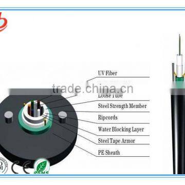 Central Loose Tube Single-mode Optical fiber Aerial/ Duct, Direct Burial GYXTW fiber Cable