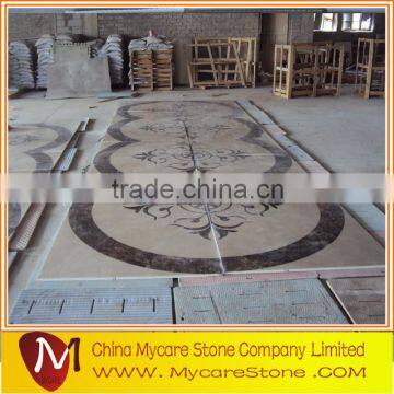 Popular design waterjet medallion custom marble floors