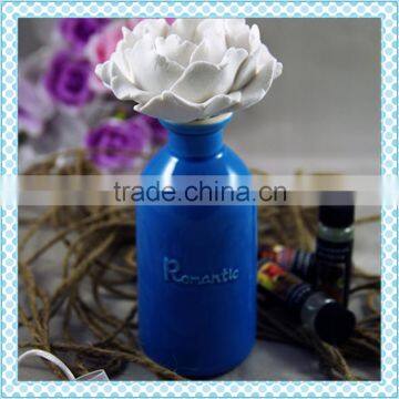 Hot sale hand craft flower ceramic aroma diffuser bottle