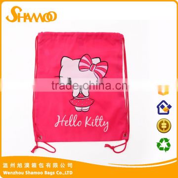 cheap recycled fashion wholesale custom natural printed promotion gift backpack drawstring bag