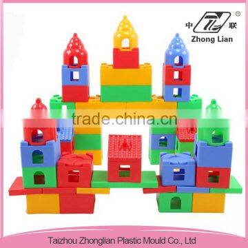 Kid's colorful city construction big plastic building blocks toys