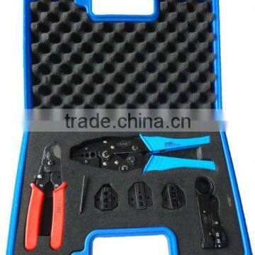 Plastic box package and hardware tools kit application multi function combination hand tool set (LS-05H-5A2) for BNC TV cables