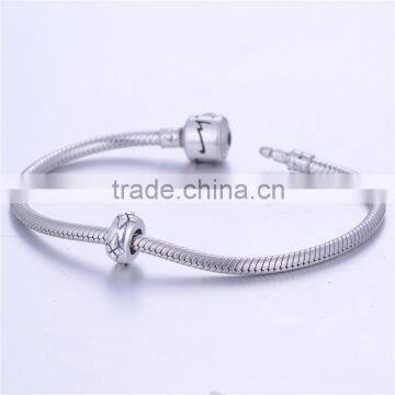 STY004 Silver Clip On Lock Stopper Beads Fit Snake Charm Bracelet photo-5
