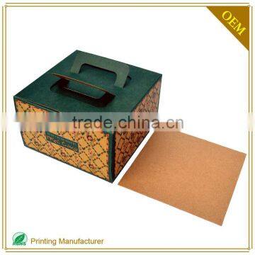 Custom Birthday Cardboard Cake Box Design With Handle Windows