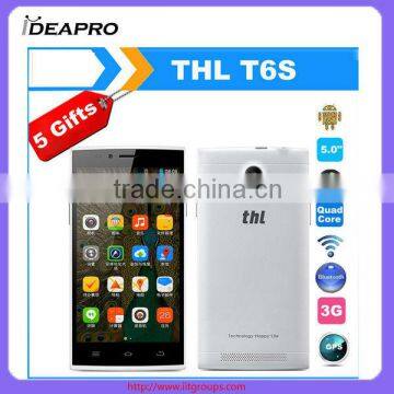 THL T6S 1G RAM 8G ROM mobile phone MTK6582M Quad Core 1.3Ghz Dual sim card 8MP 3G high quality android smart phone