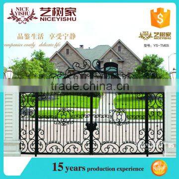 Decorative wrought iron gates,double wrought iron gates,backyard iron gate