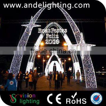 Outdoor waterproof Christmas street decoration LED arch motif lights