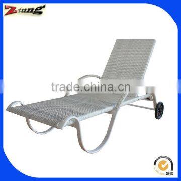 all weather aluminum PE rattan/wicker swim pool chaise lounge ZT-4027L