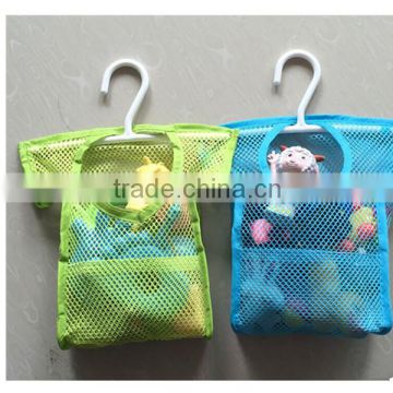 2015 Hot sale Polyester mesh hanging bag for washing accessories,Bathroom collection for baby toys