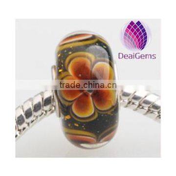 Best selling jewelry accessories rondelle large hole glass bead