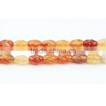 Wholesale Red Agate S-twist Rice Beads Gemstone Beads(SL74186)