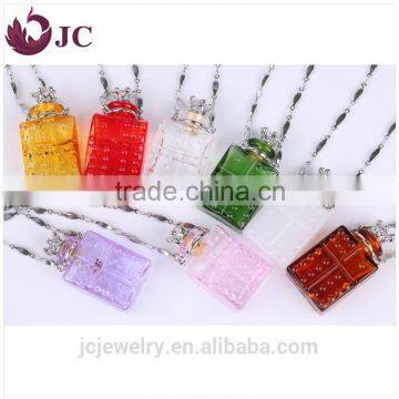 Glass Essential Oil Diffuser Locket Aromatherapy Pendant Necklace Jewelry Wholesale