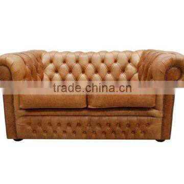 Modern leather sofa two seat chesterfield sofa for hotel living room