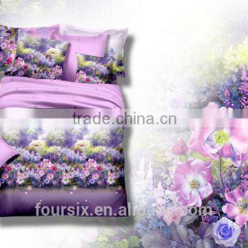 2014 high quality 100% cotton reactive printed fabric bedding sets