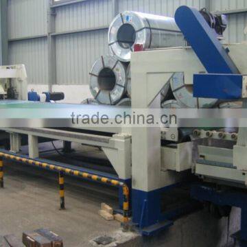 machine for cutting steel metal sheets and plates in coil