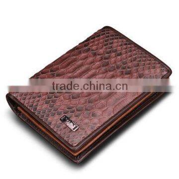 OEM 100% Exotic Python Leather Luxury Card Organizer Wallet