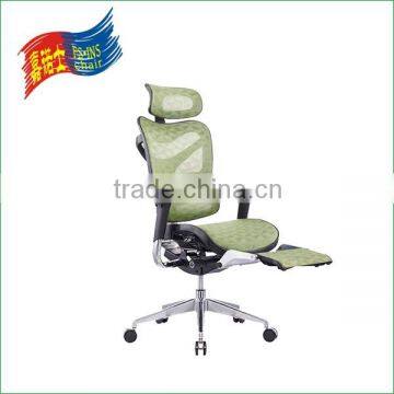 Comfortable executive desk chair with footrest