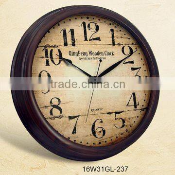 12inch wood frame wall clock / wall clock wood / wooden wall clock