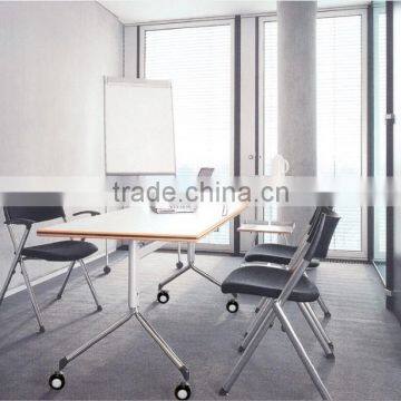 Simple desgin MFC board meeting table / Steel base mobile meeting table