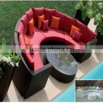 semicircle( half round ) outdoor garden rattan sofa set