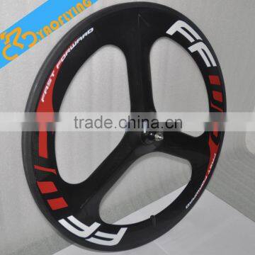 FFWD Carbon 3 Sopke Bicycle Wheels for Sale,OEM 700c Three Spoke Carbon Fiber Road Bike Wheels