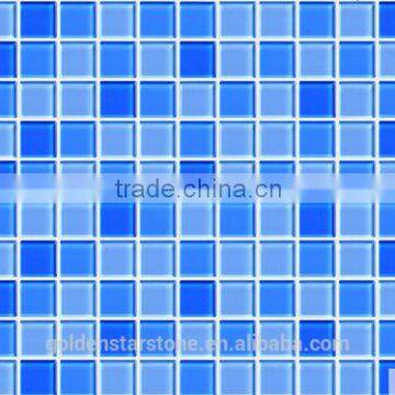 Sea Blue Crystal Glass Mosaic Tile With Good Quality photo-4