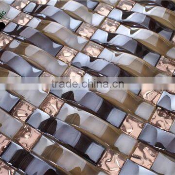 SMP25 Hot Selling Frosted Subway Mosaic Tile TV Background Wall Mosaic Tile Backing Mesh Mosaic