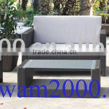 Patio garden aluminum pe rattan KD sofa set for outdoor