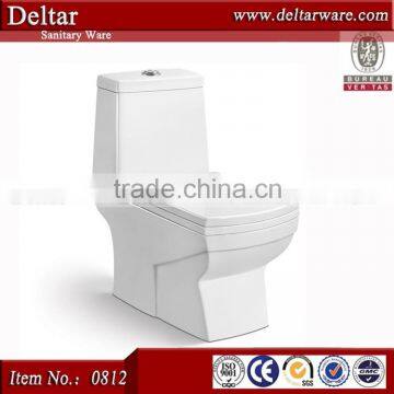 soft closing seat and cover, square one piece middle east 4 inch outlet big hole toilet wc