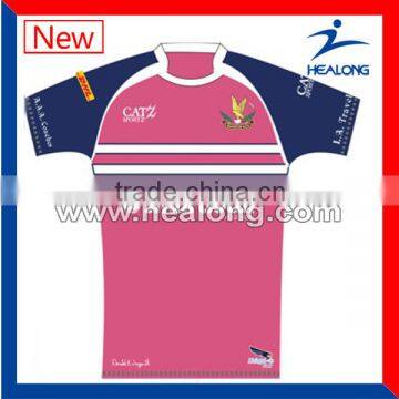 rugby uniform,OEM service rugby wear, 100% polyester ugby jersey