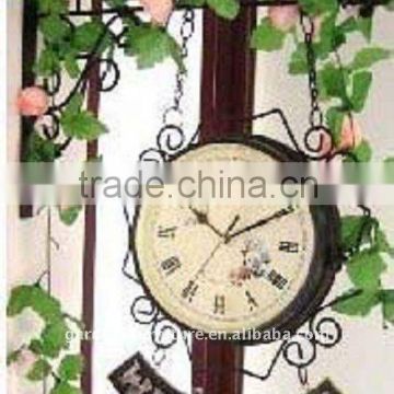 outdoor Double Sided Clock wall mounted 16" Round Clock