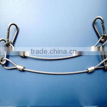 1/4" hot sale steel cable wire with 5*50 carabiner