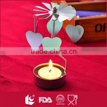 Bulk buy from china rotary stainless steel tealight candle holder