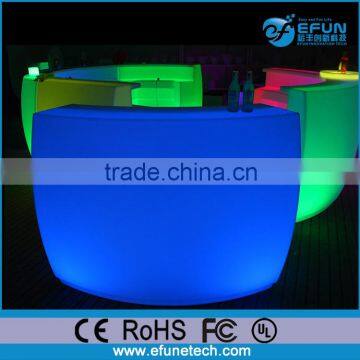 night club rechargeable rgb color led bar furniture,plastic led bar counter