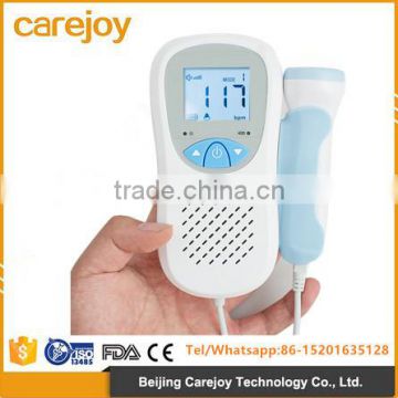 Blue color Fetal Heart Doppler LCD Pocket Prenatal Heart Baby Sound Monitor 3MHz Probe