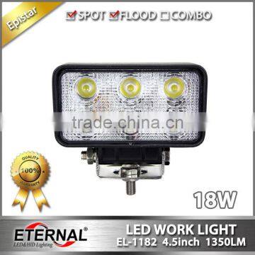 18W 4.5in rectangle emergency vehicles fire truck police cars forestry machine led work light