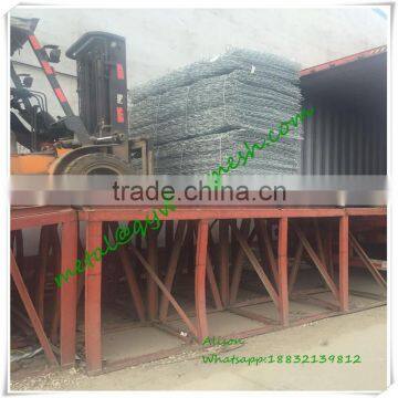 Qiangyu galvanized gabion container price / gabion box factory / gabion factory