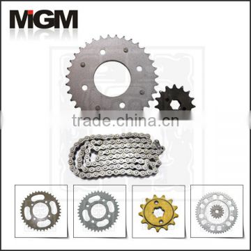 Motorcycle chain sprocket manufacturer ,BIZ100 chains and sprockets