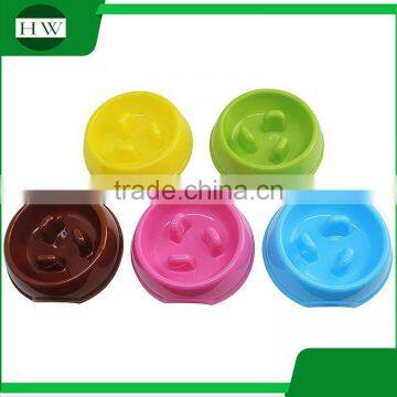 Travel Portable Colorful Plastic Anti Choke Food Dog Cat Slowing Eating Pet Bowl photo-4