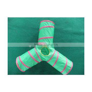 Free Sample 2016 Purple 190T Polyster Cat Tunnel With Plastic Ball Toy Pet Toy Cat Playing Tunnels photo-2