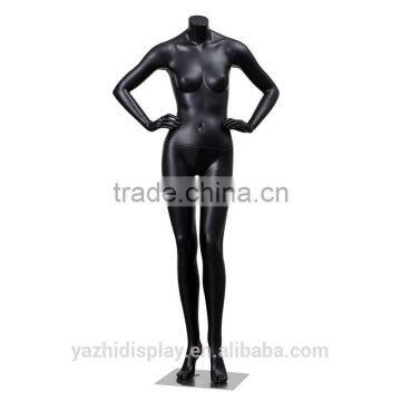 Fiberglass sexy lifelike black female headless mannequin