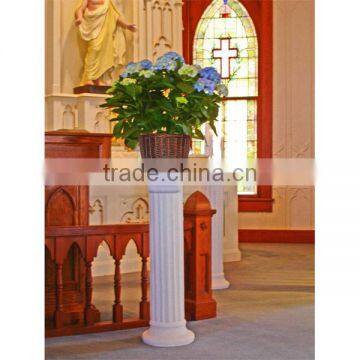 Home decoration gypsum roman pillar for plant pots