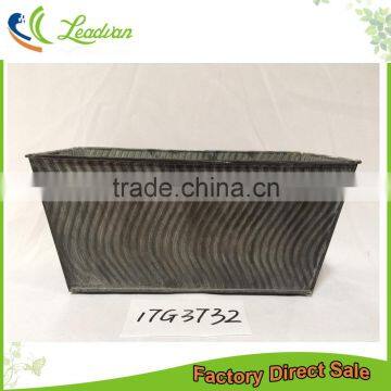 cheap antique black coffee striped square wall garden hanging wrought iron rustic planter