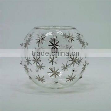 Mercury Round Glass Tealight Candle Holder Made in China photo-2
