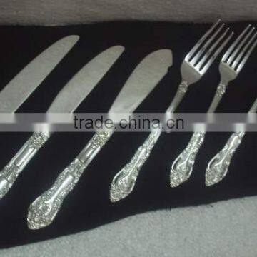 Silver Plated Brass Embossed Cutlery Set, Novelty Cutlery Set, Elegant Cutlery Set, Fancy Cutlery Set, Catering Supplies photo-5