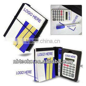 promotion notebook calculator with pen holder